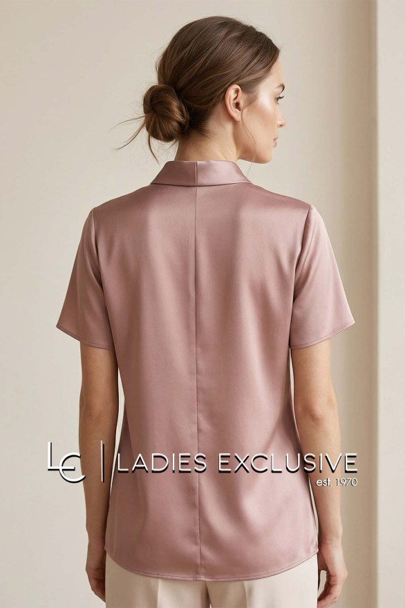 EFFECT Μπλούζα σατέν κοντομάνικη