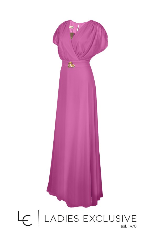 EFFECT Φόρεμα βραδινό κρουαζέ με μουσελίνα