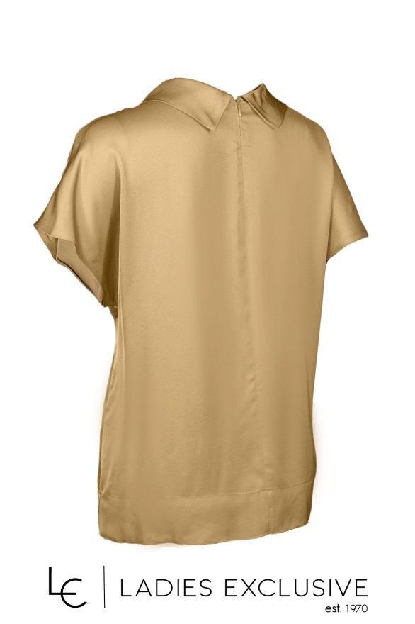 BELLA P. Μπλούζα κοντομάνικη σατέν