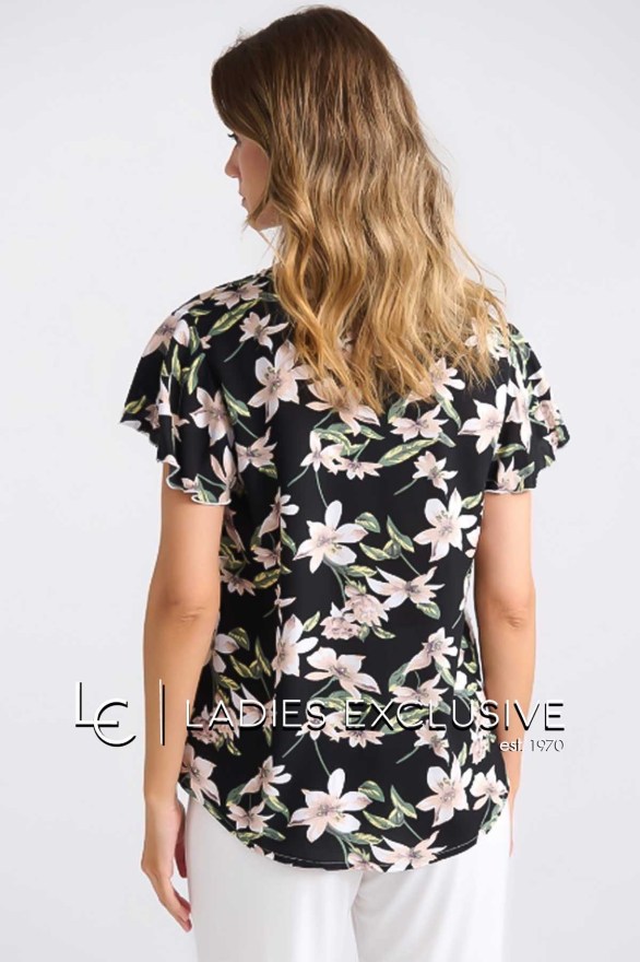 FIBES Μπλούζα κοντομάνικη με μανίκι βολάν