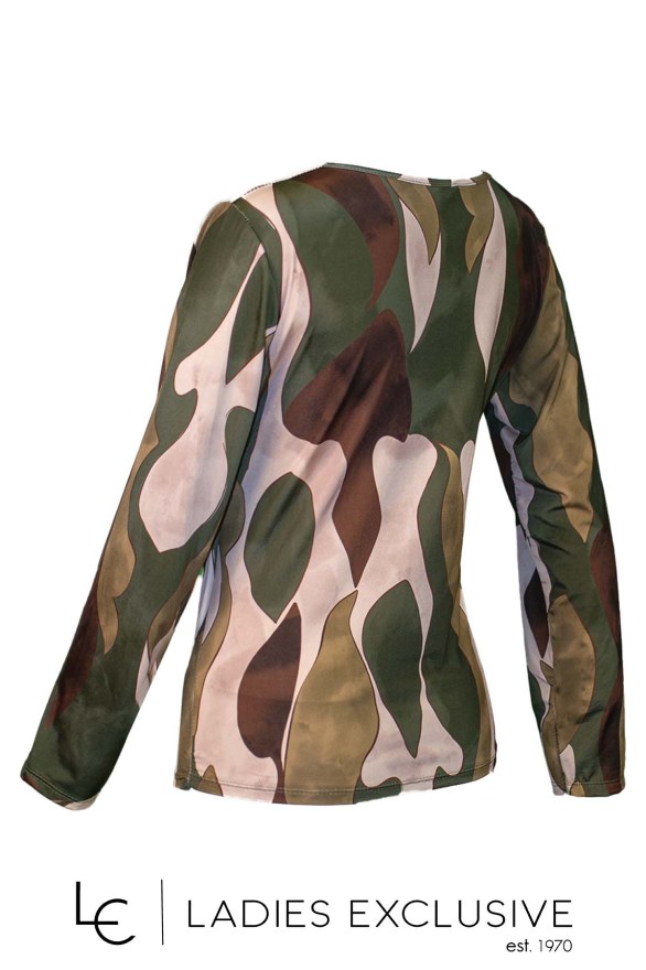 FIBES Μπλούζα κρουαζέ με αγκράφα