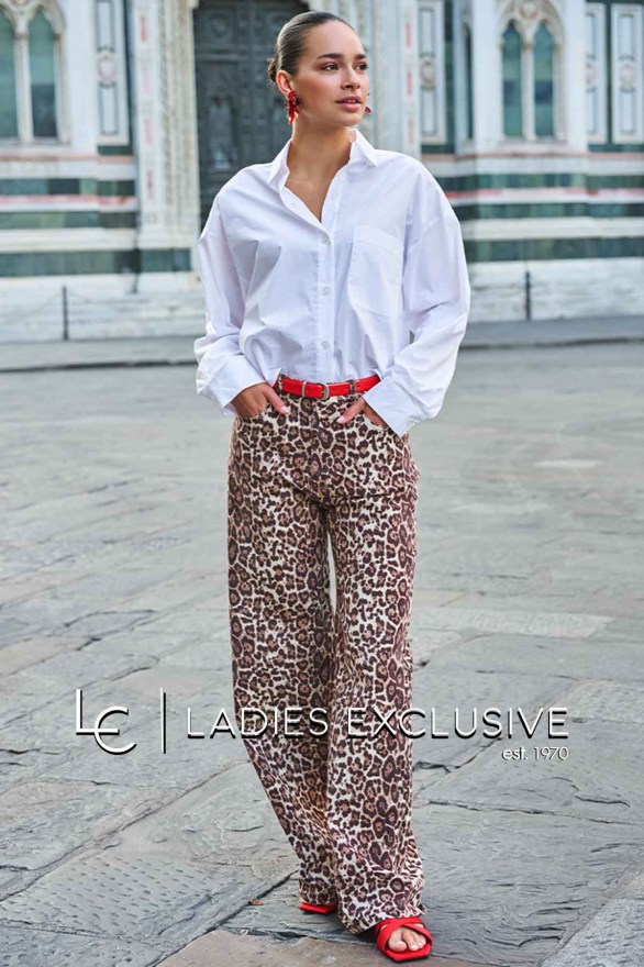 ESQUALO Παντελόνι τζην animal print