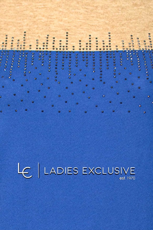 NICOLA Μπλούζα τρίχρωμη με στρας