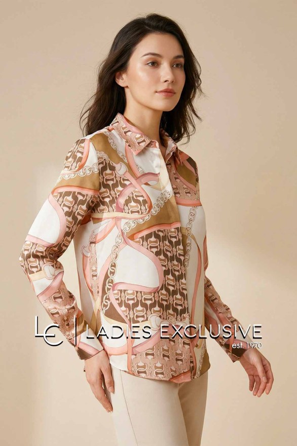 BELLA P. Πουκάμισο σατέν