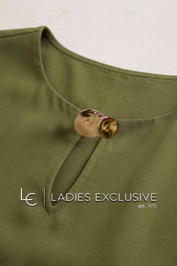 FIBES Φόρεμα κοντομάνικο κρεπ