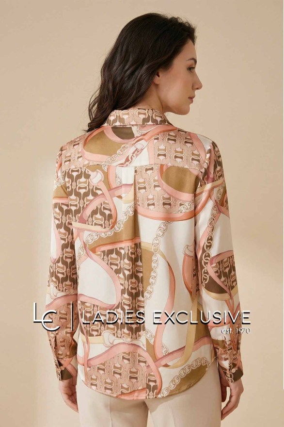 BELLA P. Πουκάμισο σατέν