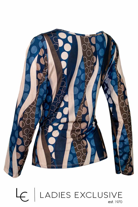 FIBES Μπλούζα κρουαζέ που δένει στο πλάι