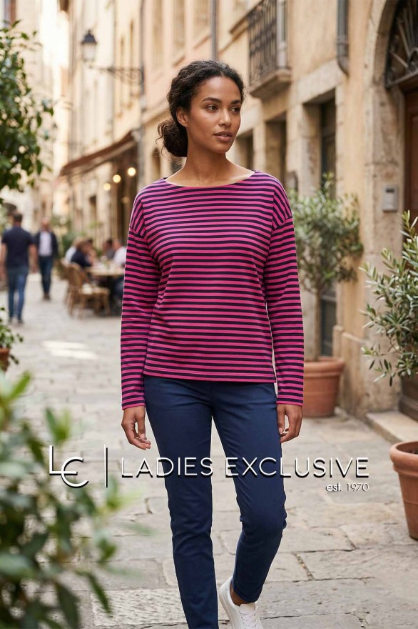 FRANSA Μπλούζα μακρυμάνικη ριγέ