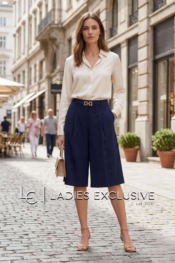 ESTEL Ζιπ κιλότ με πιέτες