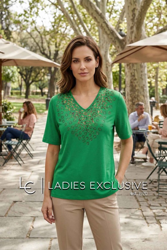 NICOLA Μπλούζα κοντομάνικη με v