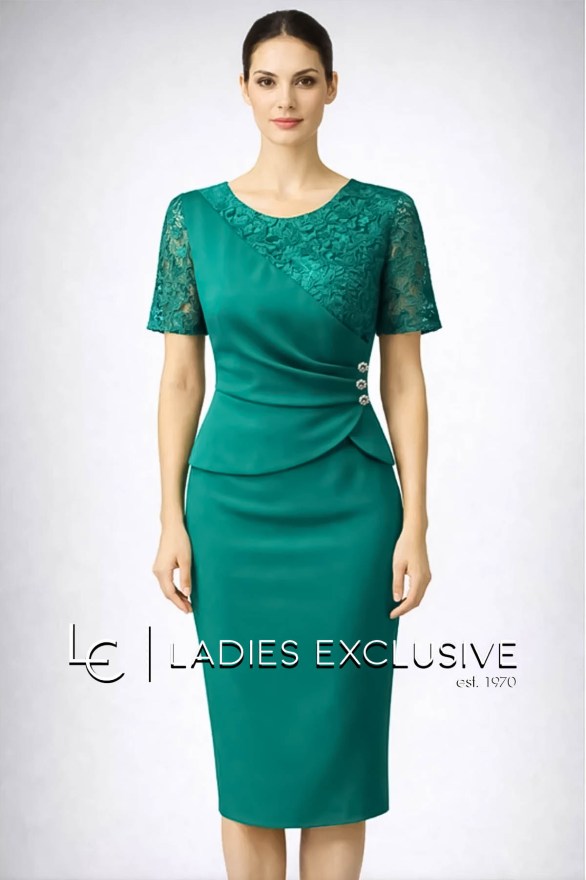 WEFTS Φόρεμα μίντι κοντομάνικο με δαντέλα