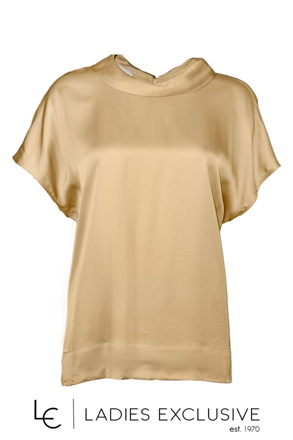 BELLA P. Μπλούζα κοντομάνικη σατέν