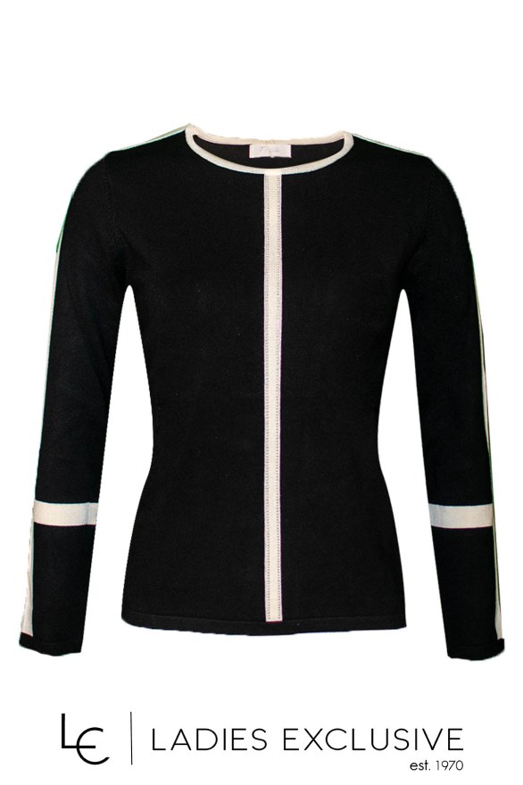 TRIPODE Μπλούζα πλεκτή ασπρόμαυρη