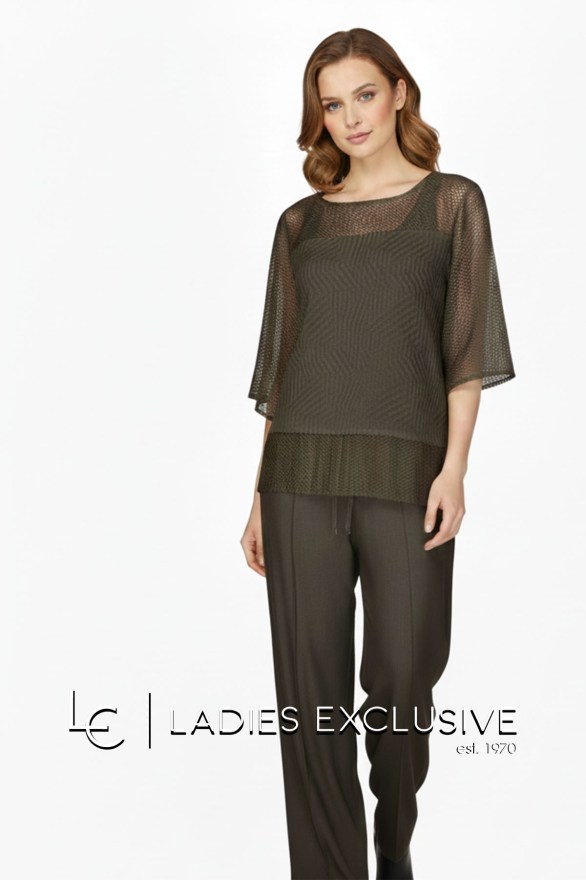 BELLA P. Μπλούζα με διαφάνειες