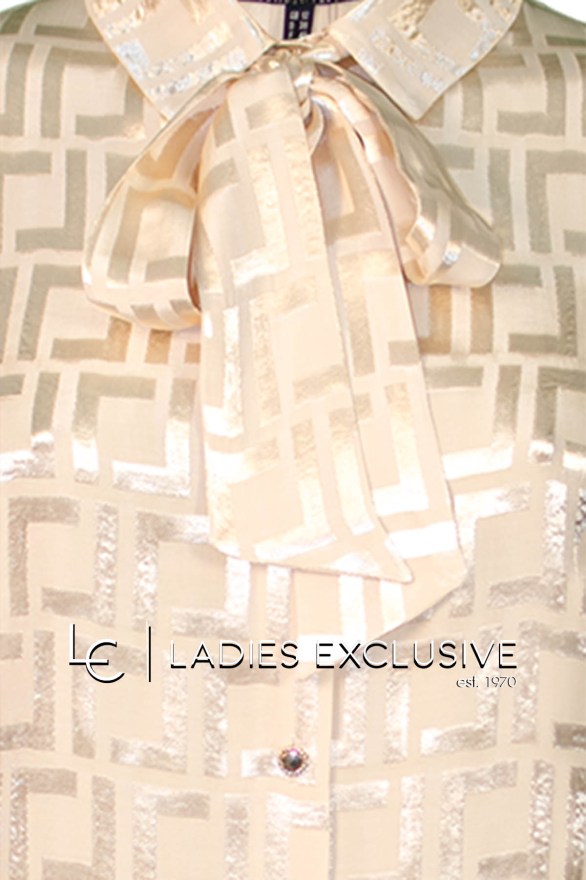 ESTEL Πουκάμισο με σατέν ανάγλυφα σχέδια