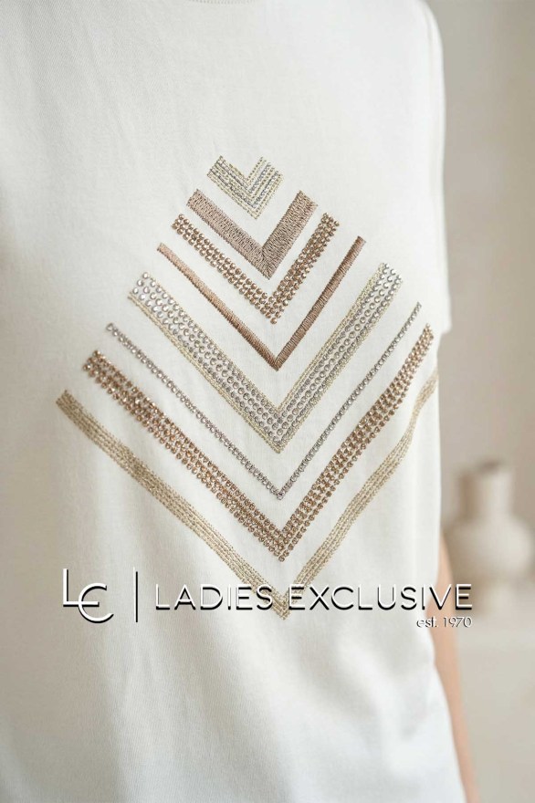 NICOLA Μπλούζα κοντομάνικη με στάμπα γεωμετρικό σχήμα