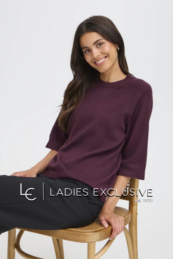 FRANSA Μπλούζα πλεκτή με μανίκι 3/4