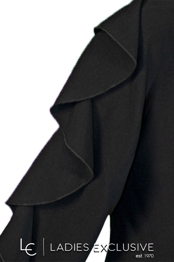 BELLA P. Μπλούζα κρεπ με βολάν