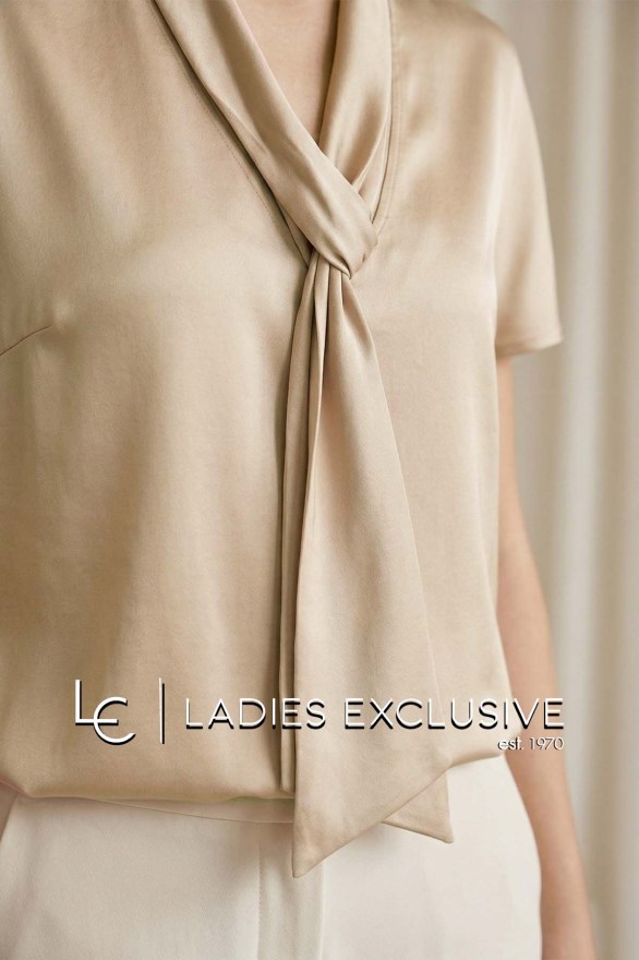 EFFECT Μπλούζα σατέν κοντομάνικη