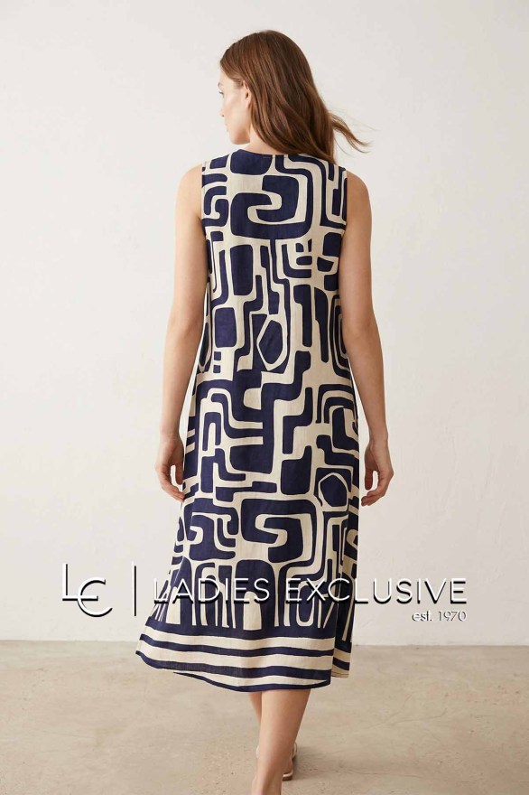 FIBES Φόρεμα αμάνικο σε άνετη γραμμή