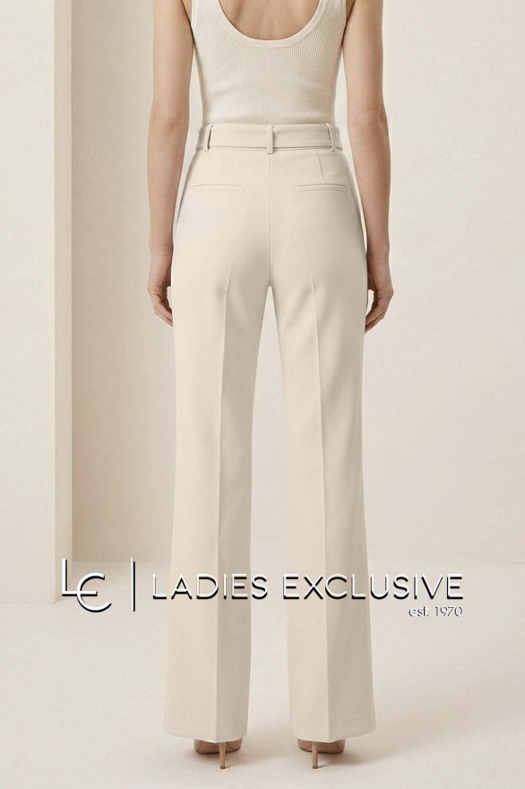 ESTEL Παντελόνα κρεπ με ζώνη