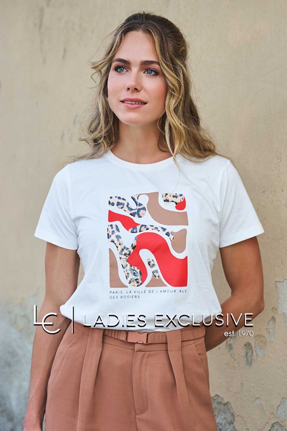 ESQUALO Μπλούζα T-shirt με στάμπα animal print