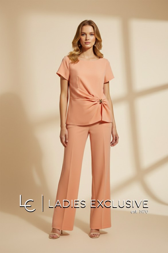 BELLA P. Παντελόνα κρεπ με λάστιχο