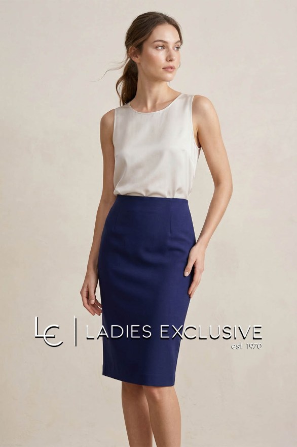 ESTEL Φούστα κρεπ σε ίσα γραμμή