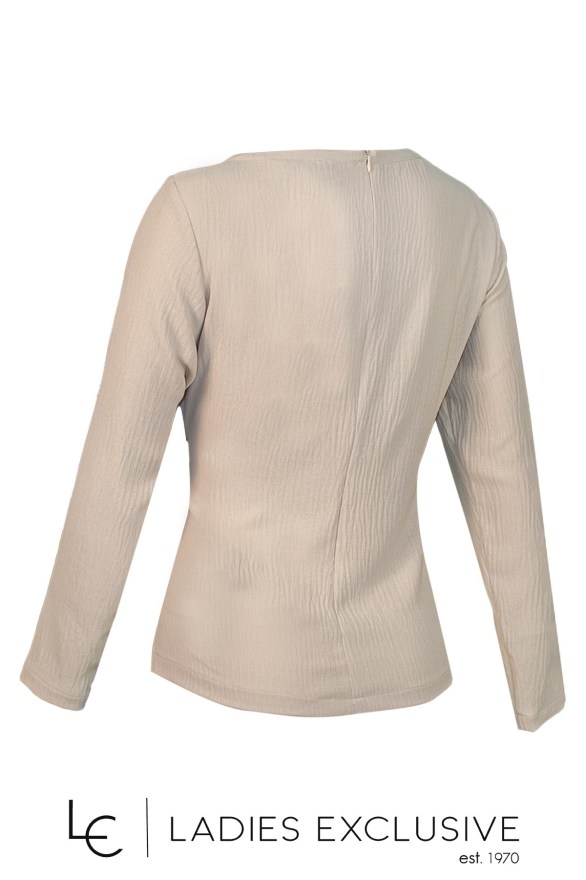 BELLA P. Μπλούζα ντραπέ με ασύμμετρο άνοιγμα