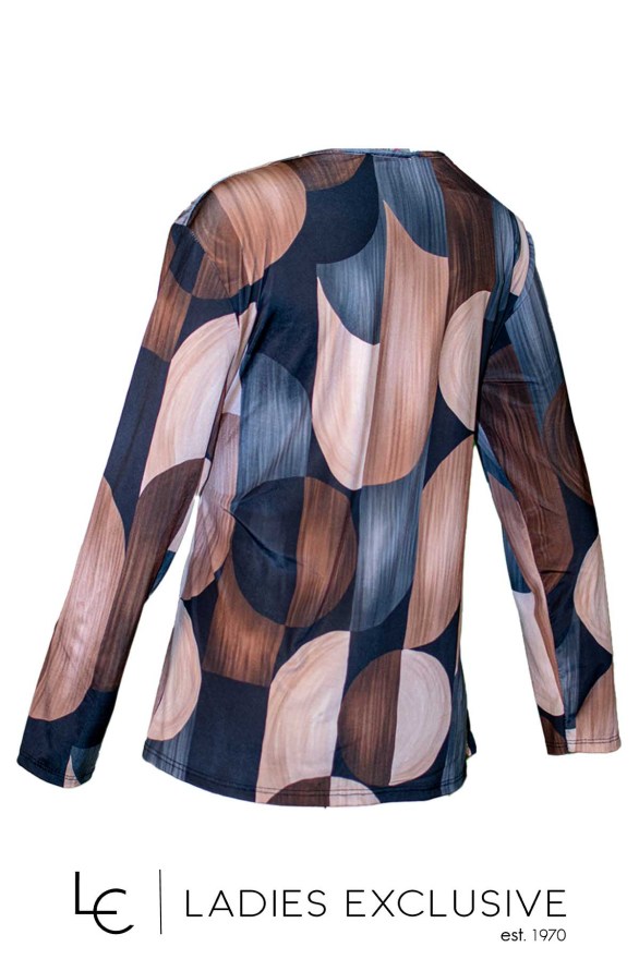 FIBES Μπλούζα κρουαζέ ντραπέ στο πλάι