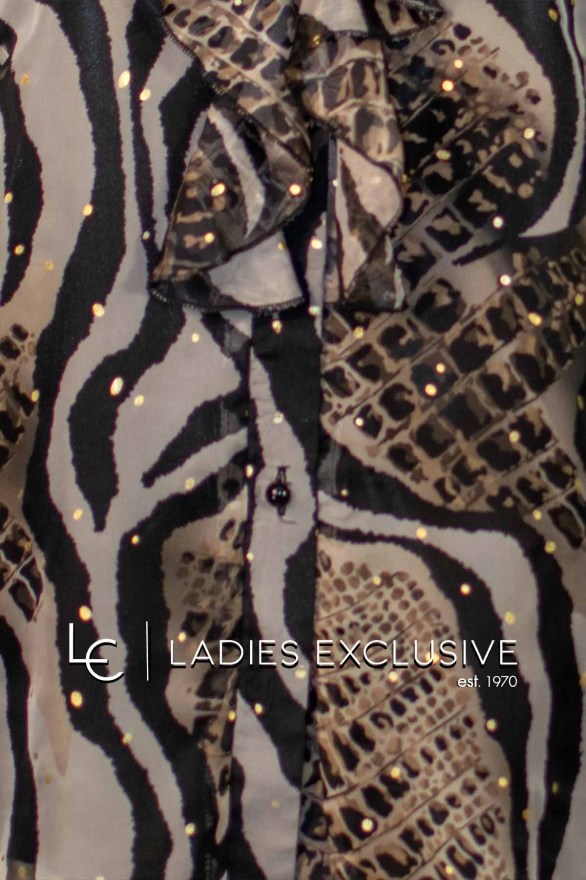 FIBES Πουκάμισο με άνοιγμα v και βολάν