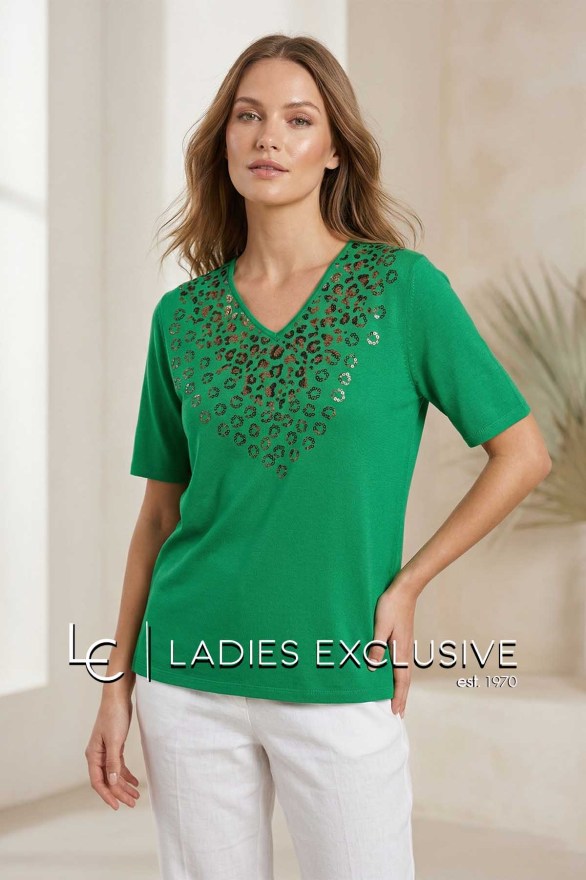 NICOLA Μπλούζα κοντομάνικη με v