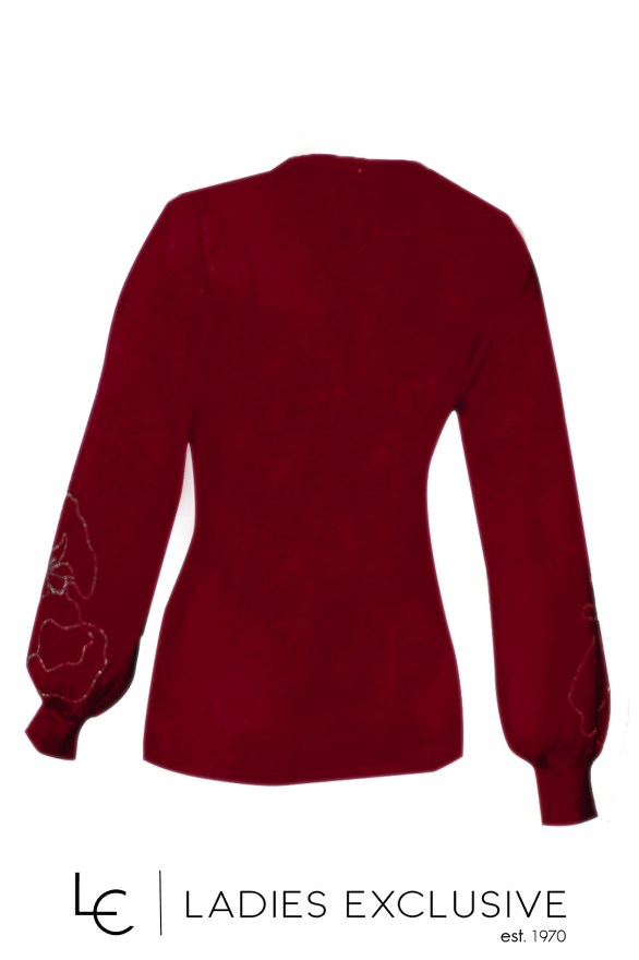 TRIPODE Μπλούζα πλεκτή με κεντημα λουλούδι