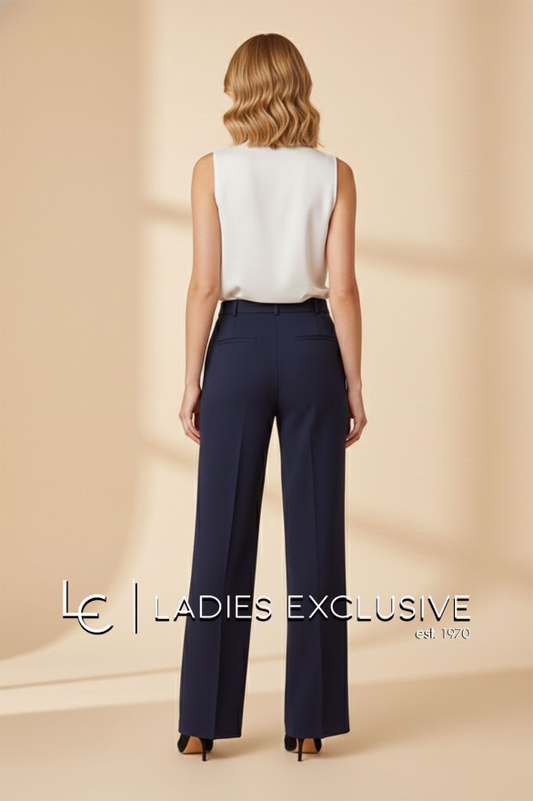 BELLA P. Παντελόνα κρεπ με λάστιχο