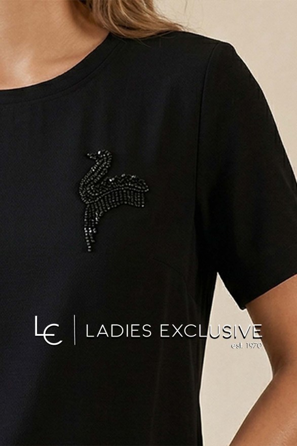 NICOLA Μπλούζα κοντομάνικη με κύκνο