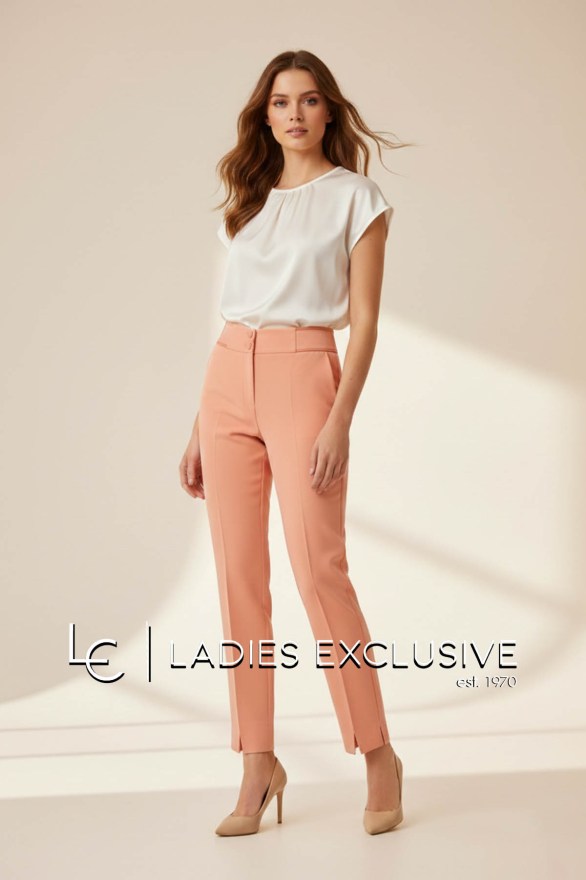 BELLA P. Παντελόνι κρεπ με λάστιχο