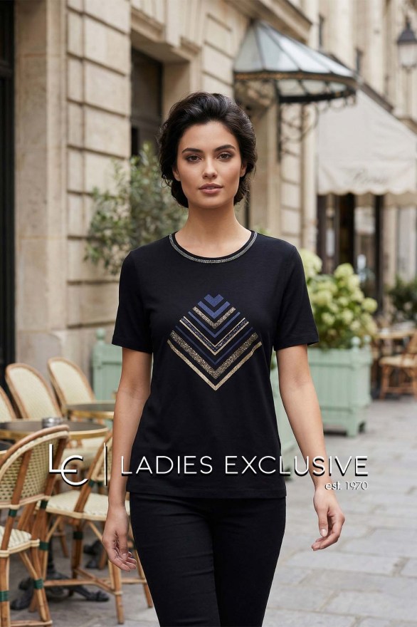 NICOLA Μπλούζα κοντομάνικη με στάμπα γεωμετρικό σχήμα