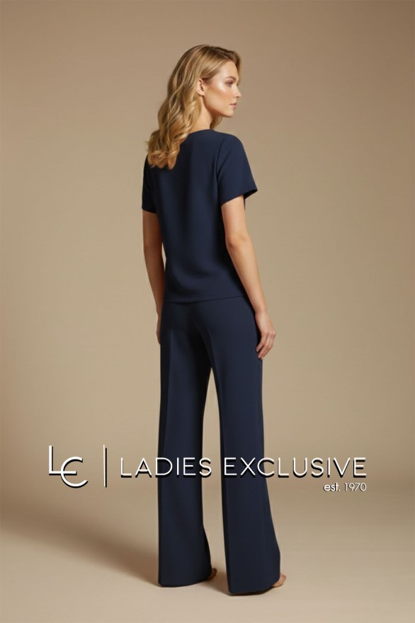 BELLA P. Μπλούζα κοντομάνικη κρεπ