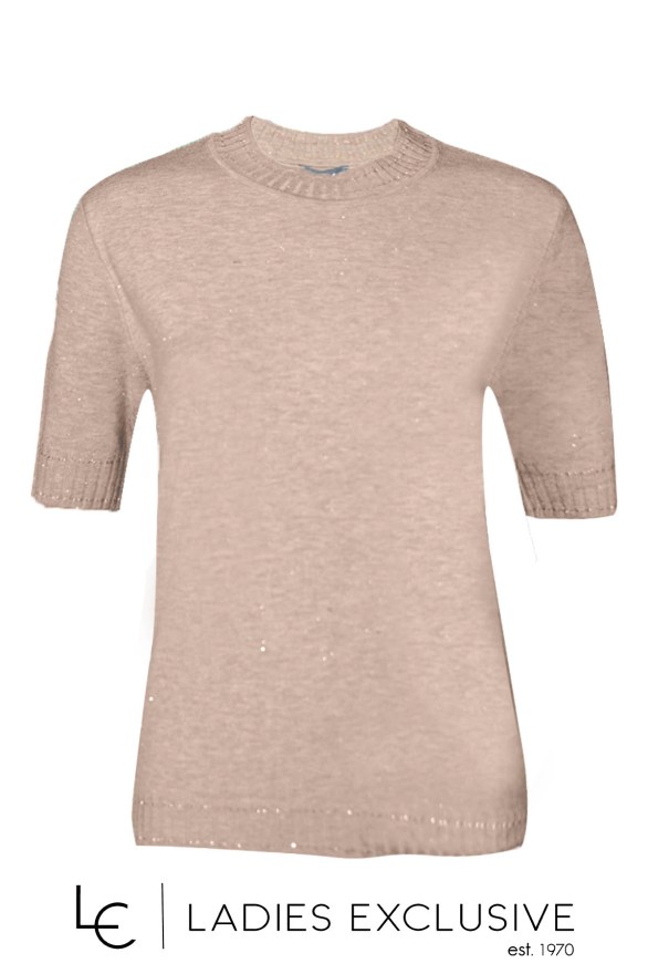 NICOLA Μπλούζα κοντομάνικη με ασημοκλωστή