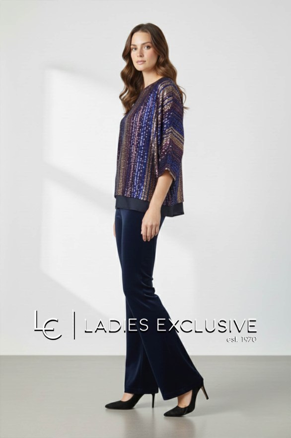 BELLA P. Μπλούζα με παγιέτες