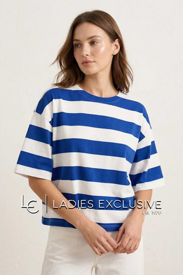 FRANSA Μπλούζα ριγέ με μανίκι 3/4