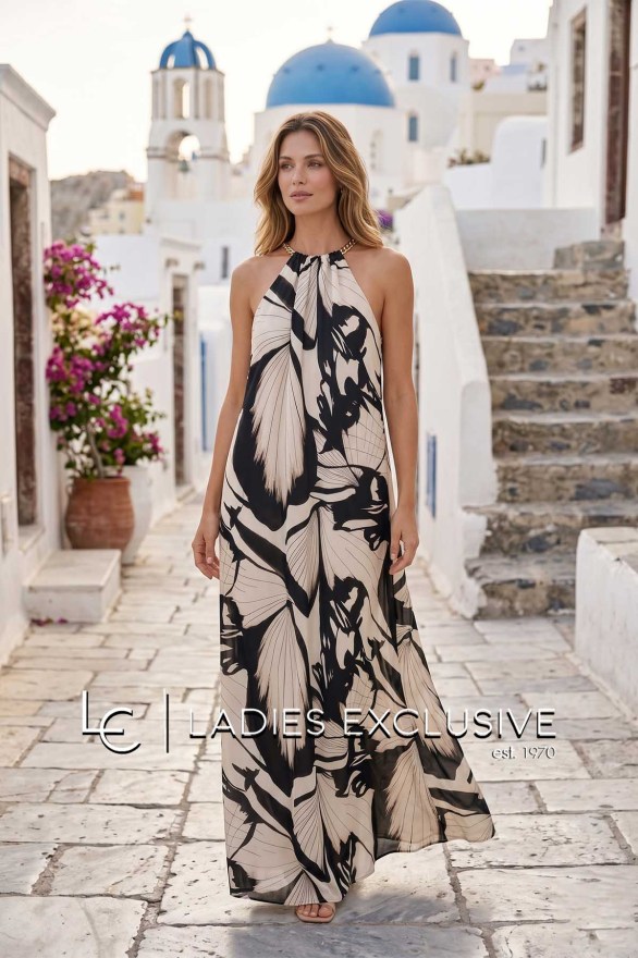 ESTEL Φόρεμα εξώπλατο μακρύ σατέν