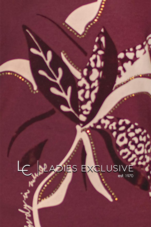 NICOLA Μπλούζα με στάμπα βελουτέ λουλούδι