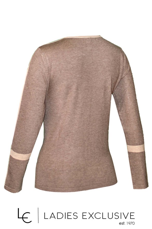 TRIPODE Μπλούζα πλεκτή πουρο με λευκό