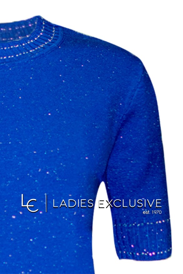 NICOLA Μπλούζα κοντομάνικη με ασημοκλωστή