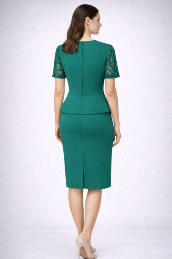 WEFTS Φόρεμα μίντι κοντομάνικο με δαντέλα