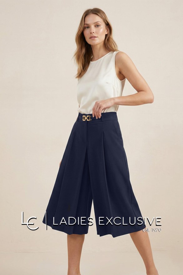 ESTEL Ζιπ κιλότ με πιέτες