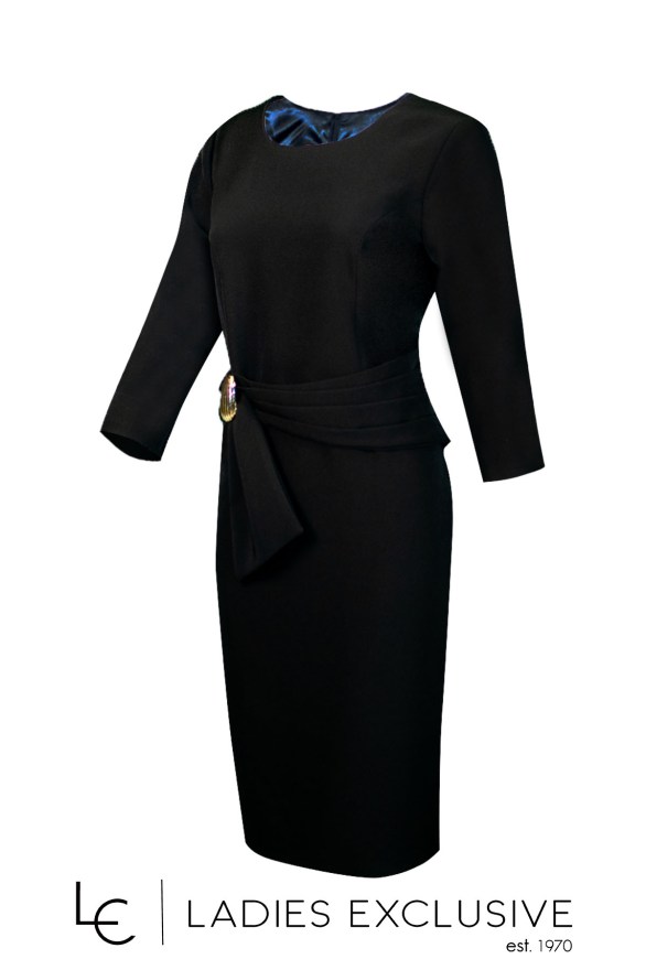 FIBES Φόρεμα κρεπ σε ίσια γραμμή