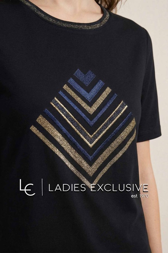 NICOLA Μπλούζα κοντομάνικη με στάμπα γεωμετρικό σχήμα