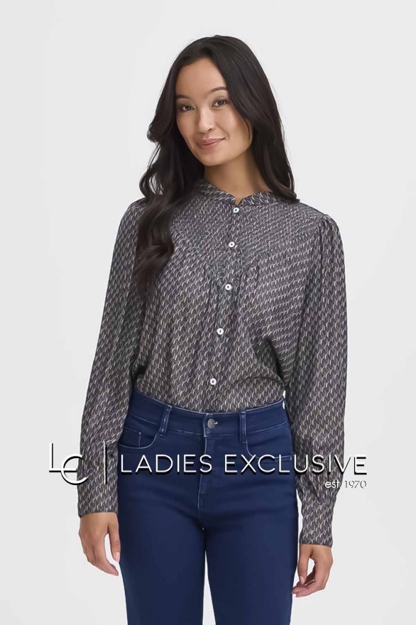 FRANSA Πουκάμισο ριχτό χωρίς πέτο